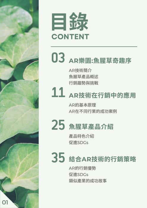 green elegant nature spa franchise info presentation (21 x 29.7 公分)