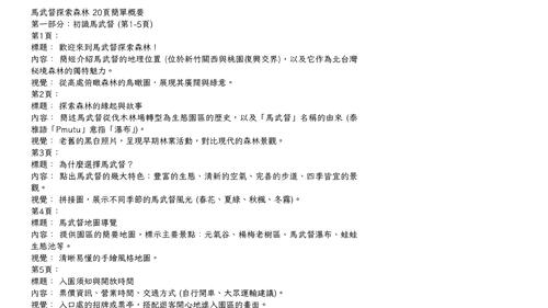 馬武督探索指南