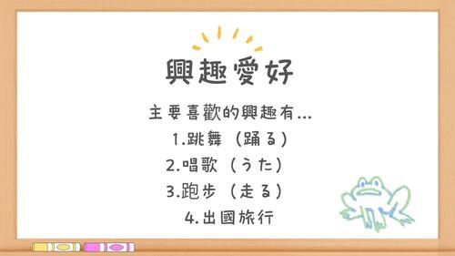 白　黒　木の枠　ポップ　カラフル　ホワイトボード　自己紹介　プレゼンテーション